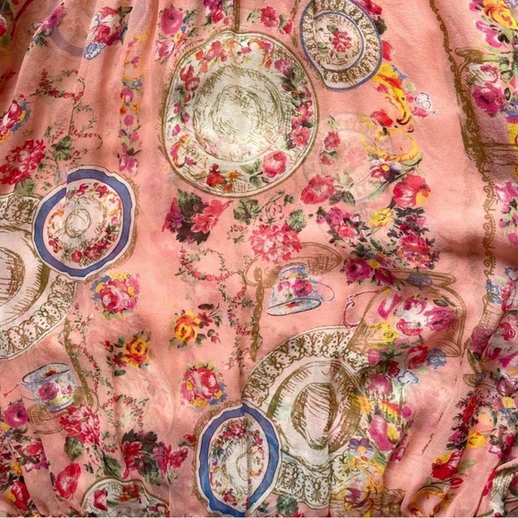 Cynthia Rowley Afternoon Tea Silk Top | Vintage/ blouson cut - Picture 8 of 14